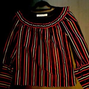 Vintage 1980’s striped silk taffeta blouse